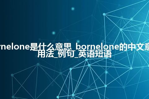 bornelone是什么意思_bornelone的中文意思_用法_例句_英语短语