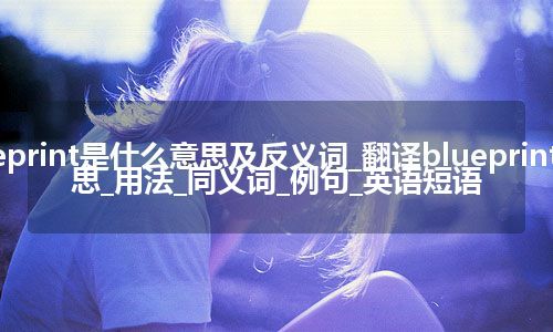 blueprint是什么意思及反义词_翻译blueprint的意思_用法_同义词_例句_英语短语