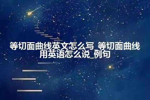 等切面曲线英文怎么写_等切面曲线用英语怎么说_例句