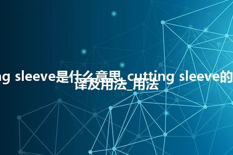 cutting sleeve是什么意思_cutting sleeve的中文翻译及用法_用法