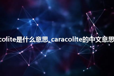 caracolite是什么意思_caracolite的中文意思_用法