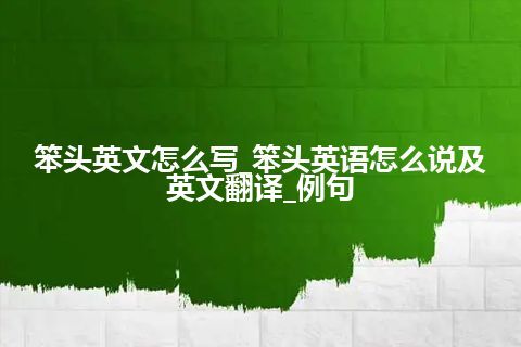 笨头英文怎么写_笨头英语怎么说及英文翻译_例句