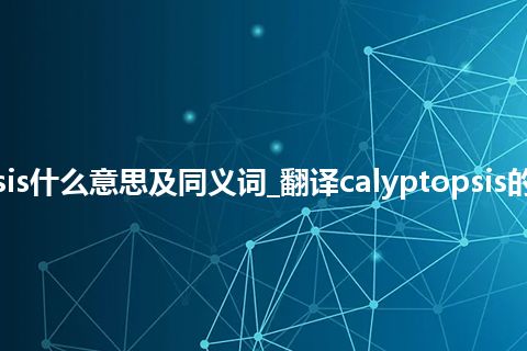 calyptopsis什么意思及同义词_翻译calyptopsis的意思_用法