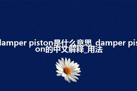 damper piston是什么意思_damper piston的中文解释_用法