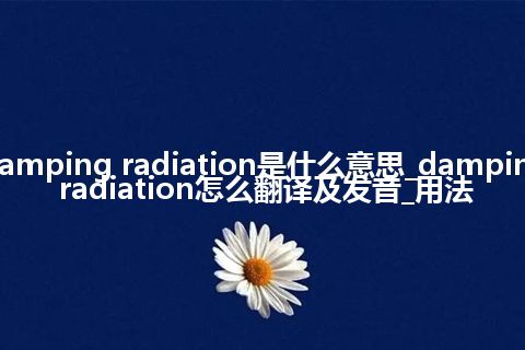 damping radiation是什么意思_damping radiation怎么翻译及发音_用法