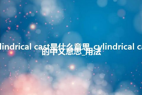 cylindrical cast是什么意思_cylindrical cast的中文意思_用法