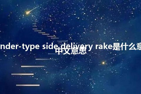 cylinder-type side delivery rake是什么意思_中文意思