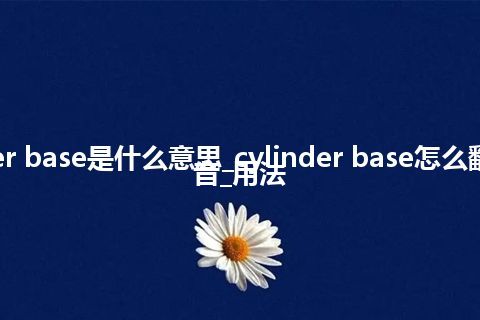 cylinder base是什么意思_cylinder base怎么翻译及发音_用法