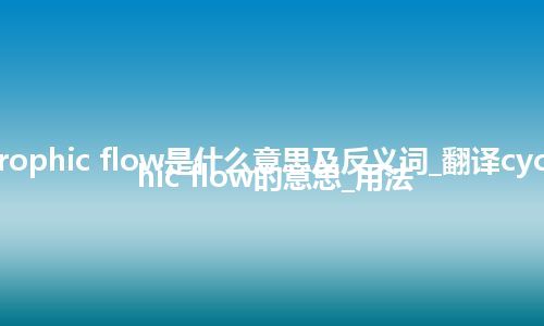 cyclostrophic flow是什么意思及反义词_翻译cyclostrophic flow的意思_用法