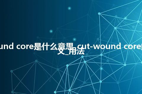 cut-wound core是什么意思_cut-wound core的中文释义_用法