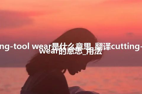 cutting-tool wear是什么意思_翻译cutting-tool wear的意思_用法