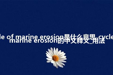 cycle of marine erosion是什么意思_cycle of marine erosion的中文释义_用法