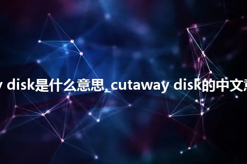 cutaway disk是什么意思_cutaway disk的中文意思_用法