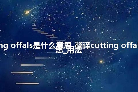 cutting offals是什么意思_翻译cutting offals的意思_用法