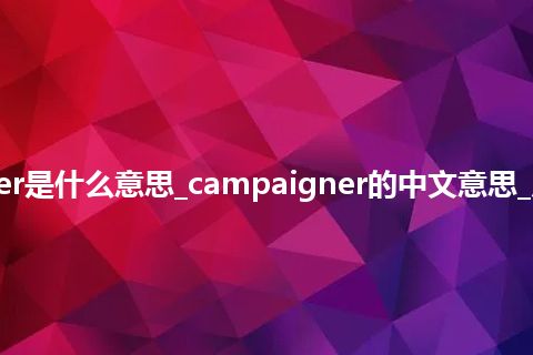 campaigner是什么意思_campaigner的中文意思_用法_同义词