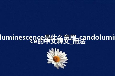 candoluminescence是什么意思_candoluminescence的中文释义_用法