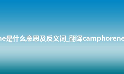 camphorene是什么意思及反义词_翻译camphorene的意思_用法