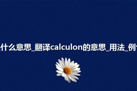 calculon是什么意思_翻译calculon的意思_用法_例句_英语短语