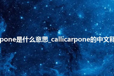 callicarpone是什么意思_callicarpone的中文释义_用法