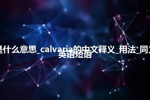 calvaria是什么意思_calvaria的中文释义_用法_同义词_例句_英语短语