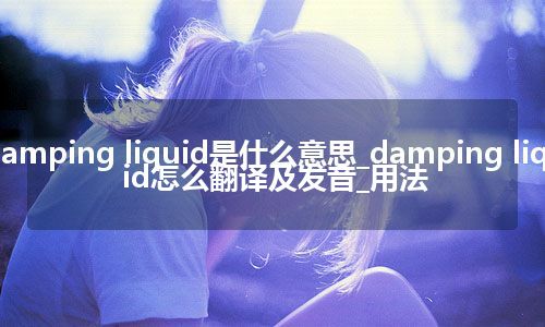 damping liquid是什么意思_damping liquid怎么翻译及发音_用法