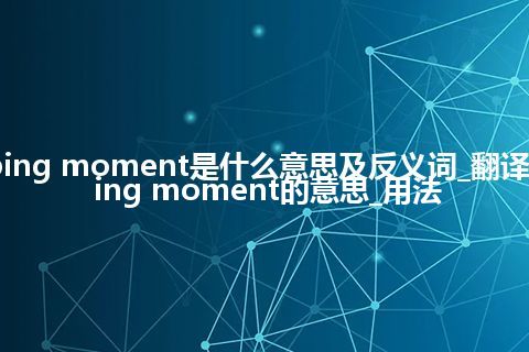 damping moment是什么意思及反义词_翻译damping moment的意思_用法