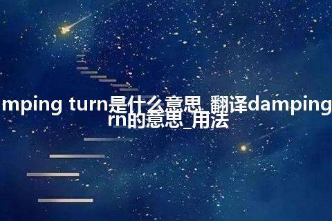 damping turn是什么意思_翻译damping turn的意思_用法