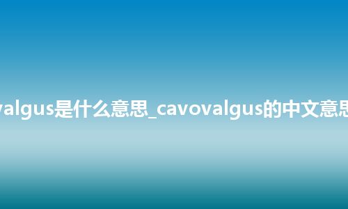 cavovalgus是什么意思_cavovalgus的中文意思_用法