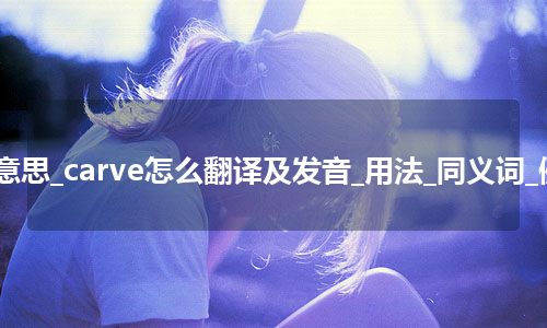 carve是什么意思_carve怎么翻译及发音_用法_同义词_例句_英语短语