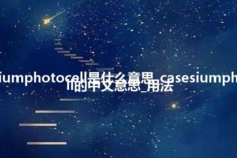 casesiumphotocell是什么意思_casesiumphotocell的中文意思_用法