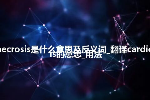 cardionecrosis是什么意思及反义词_翻译cardionecrosis的意思_用法