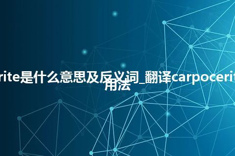 carpocerite是什么意思及反义词_翻译carpocerite的意思_用法