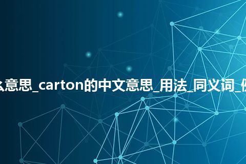 carton是什么意思_carton的中文意思_用法_同义词_例句_英语短语