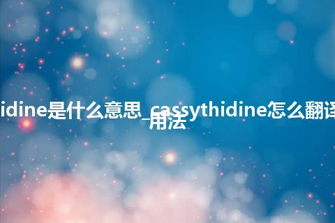 cassythidine是什么意思_cassythidine怎么翻译及发音_用法