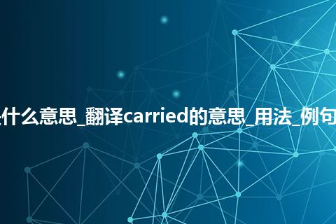 carried是什么意思_翻译carried的意思_用法_例句_英语短语