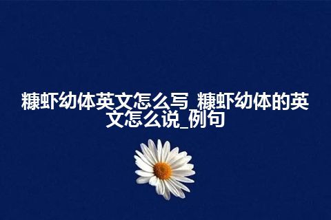 糠虾幼体英文怎么写_糠虾幼体的英文怎么说_例句