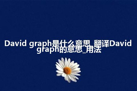 David graph是什么意思_翻译David graph的意思_用法