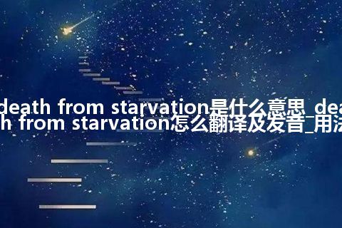 death from starvation是什么意思_death from starvation怎么翻译及发音_用法