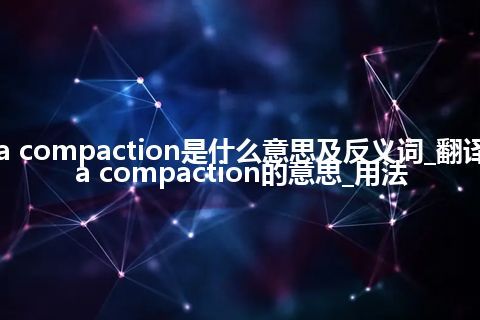 data compaction是什么意思及反义词_翻译data compaction的意思_用法