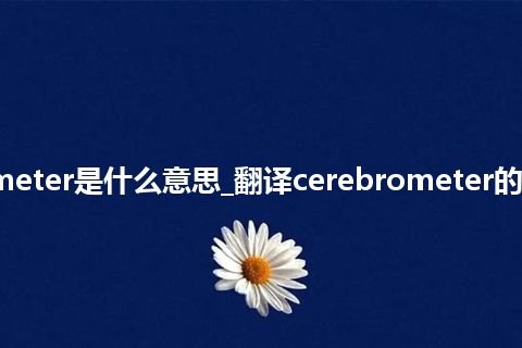 cerebrometer是什么意思_翻译cerebrometer的意思_用法