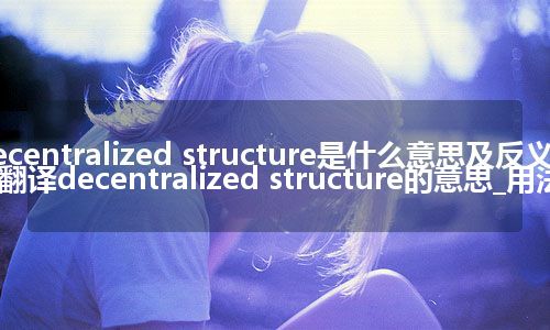 decentralized structure是什么意思及反义词_翻译decentralized structure的意思_用法