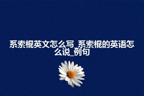 系索棍英文怎么写_系索棍的英语怎么说_例句