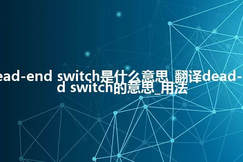 dead-end switch是什么意思_翻译dead-end switch的意思_用法