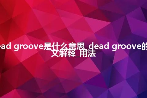 dead groove是什么意思_dead groove的中文解释_用法