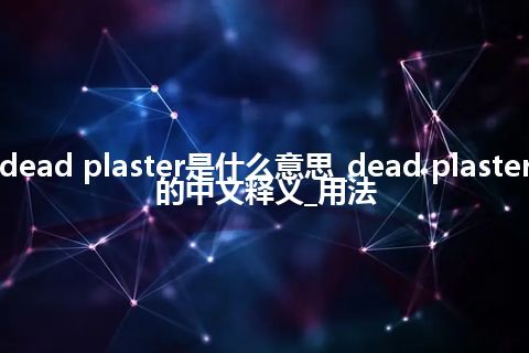 dead plaster是什么意思_dead plaster的中文释义_用法