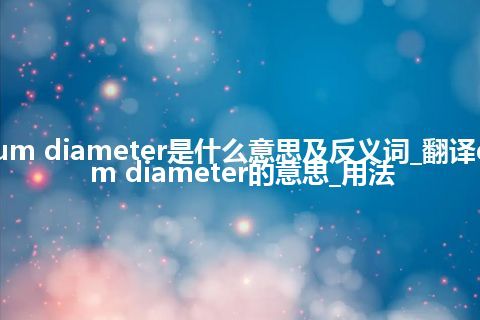 datum diameter是什么意思及反义词_翻译datum diameter的意思_用法