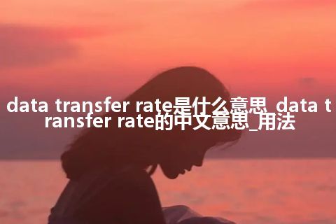 data transfer rate是什么意思_data transfer rate的中文意思_用法