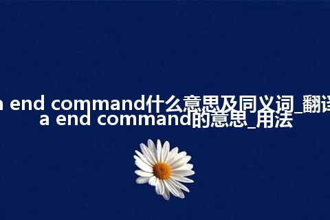 data end command什么意思及同义词_翻译data end command的意思_用法