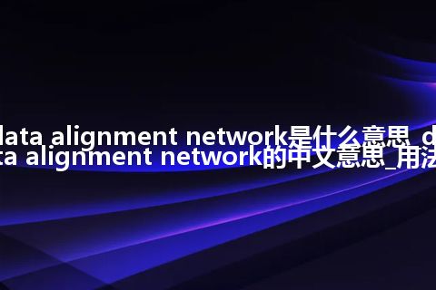 data alignment network是什么意思_data alignment network的中文意思_用法