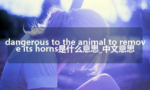 dangerous to the animal to remove its horns是什么意思_中文意思